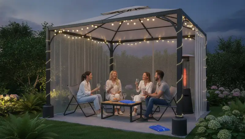 Seitenwand-Pavillon: Schutz und Stil im Garten