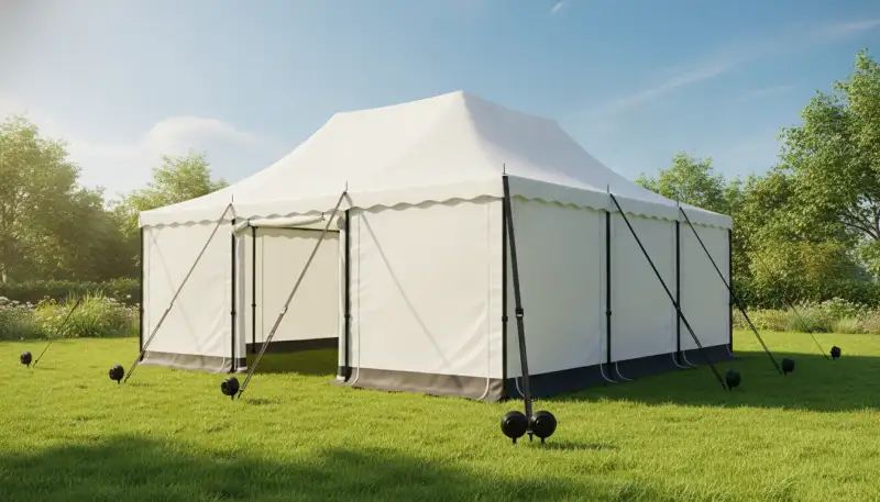 Sicheres Partyzelt 3x6m: Schutz vor Wind